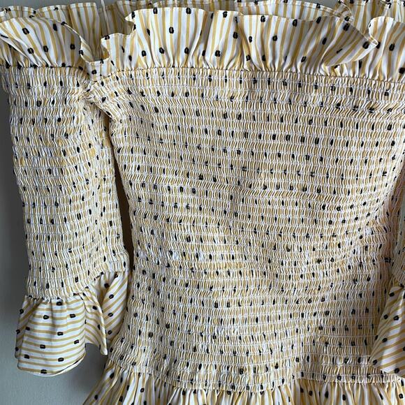 CAROLINE CONSTAS Calida Smocked Top - Picture 4 of 16